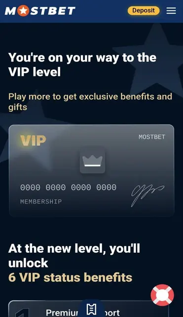 Loyalty screen explaining the VIP levels and the benefits attached to each.
